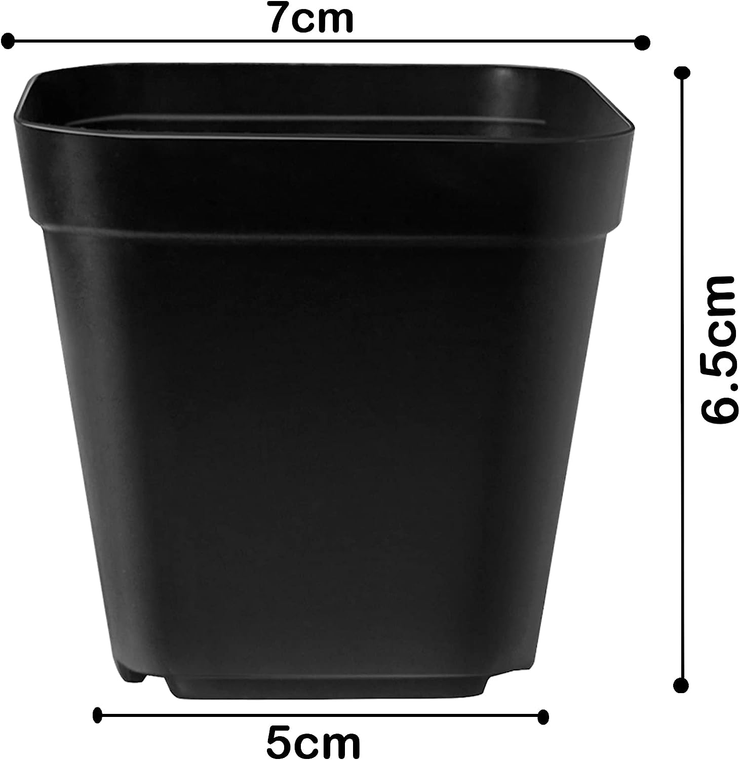 Pots for Seed Starting/Cuttings, 7cm 20pcs Plastic Square Plant Nursery Pots,Seed Pot Flower Plant Container for Fruit, Vegetable, Plant, Succulents, Seedlings, Cuttings, Transplanting