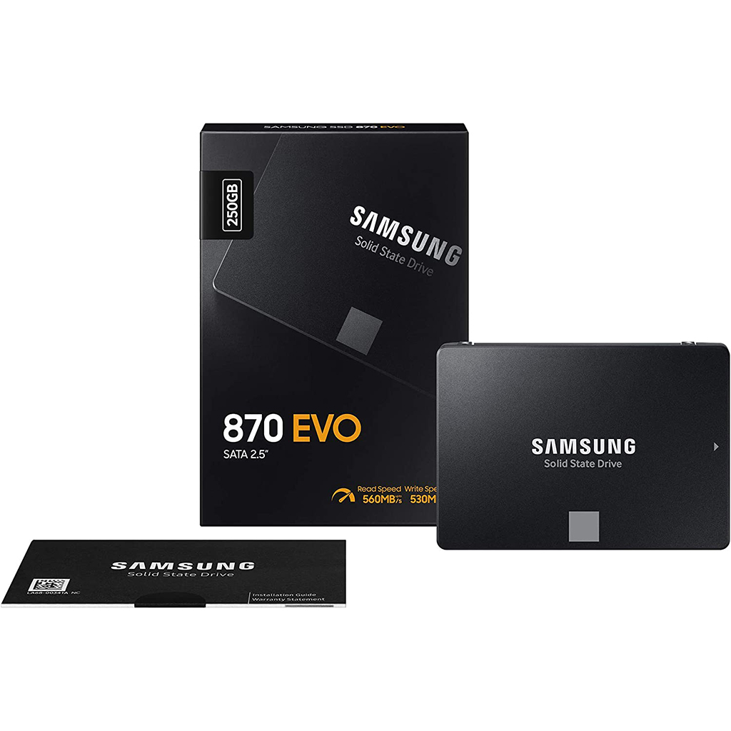Samsung SSD 870 EVO, 250 GB, Form Factor 2.5”, Intelligent Turbo Write, Magician 6 Software, Black MZ-77E250B:EU 7