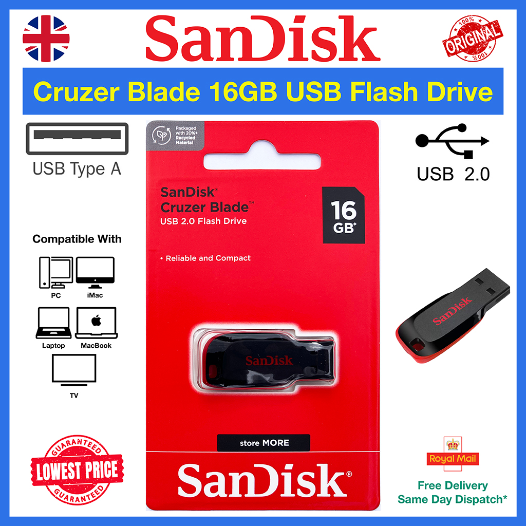 SanDisk Cruzer Blade USB Flash Drive 16GB, ?USB 2.0 Flash Drive SDCZ50-016G-B35
