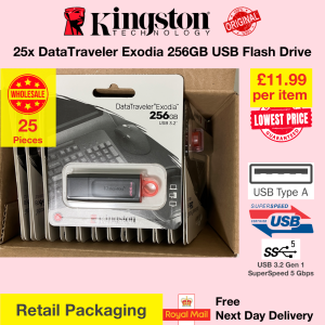 25x Kingston DataTraveler Exodia 256GB USB Memory Stick Flash Drive Drive Wholesale Lowest Price Bulk Price Lot