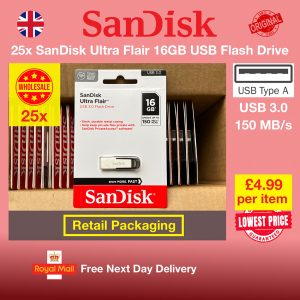 25x SanDisk Ultra Flair 16GB USB Flash Drive