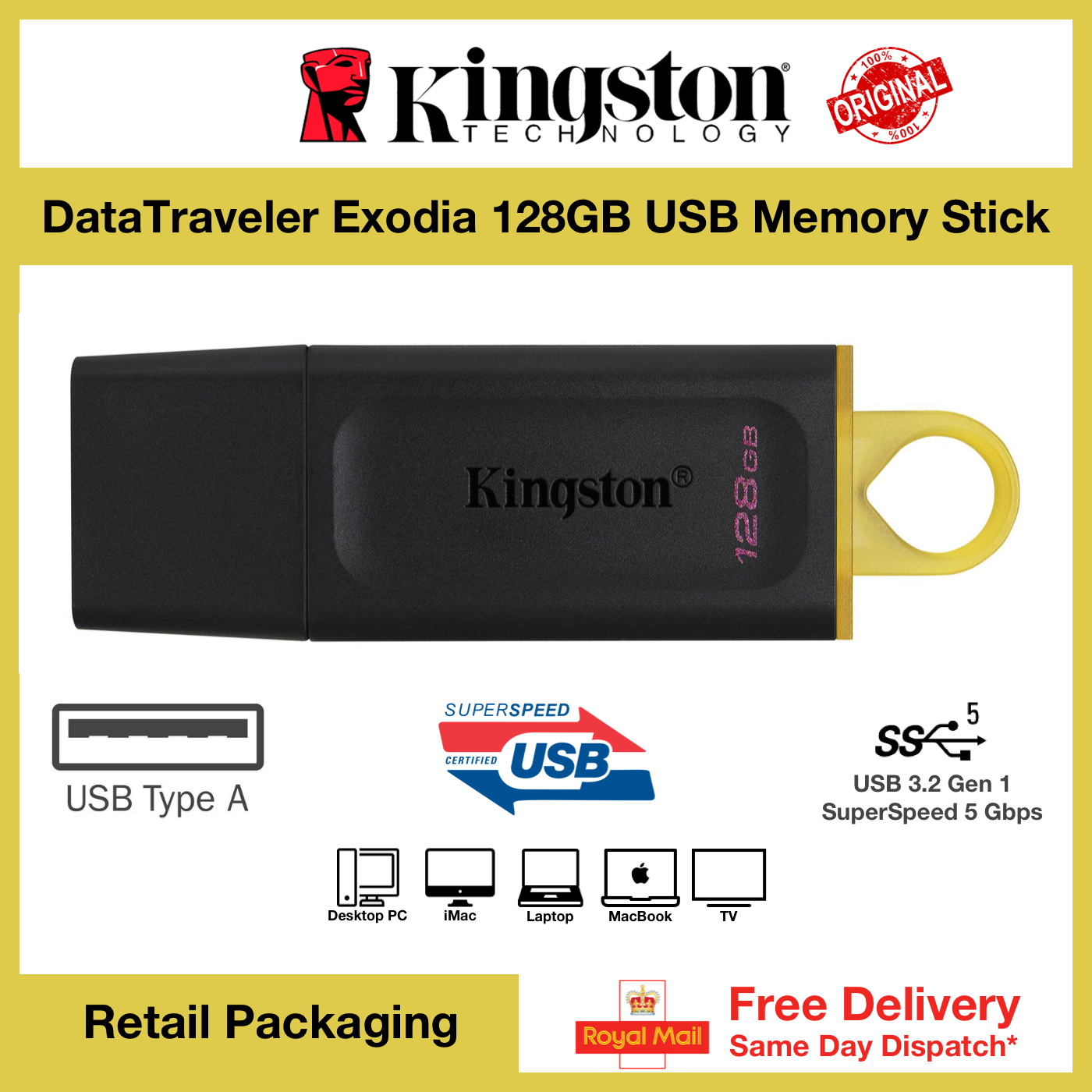 Kingston DataTraveler Exodia 128GB USB Memory Stick USB Drive