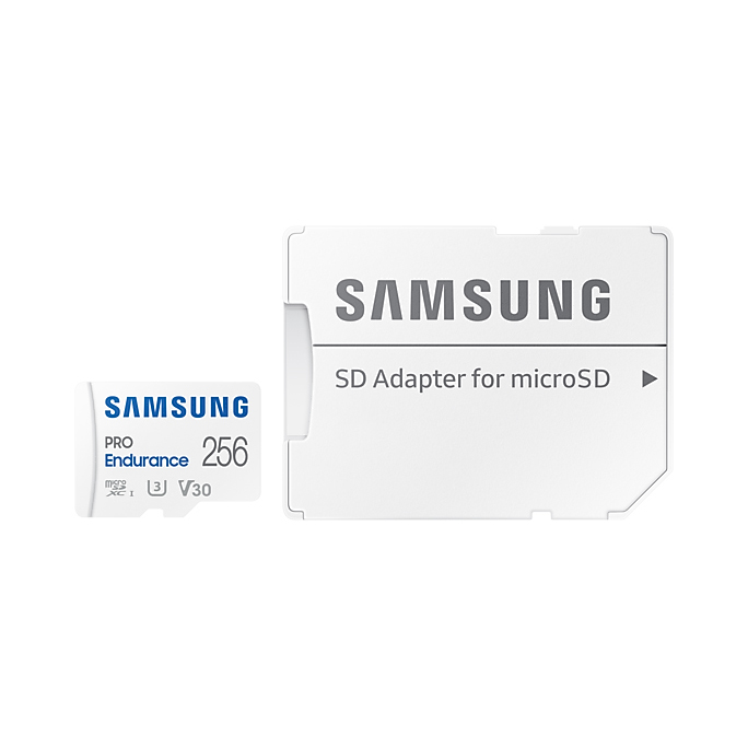 Samsung PRO Endurance 256GB microSDXC Memory Card + SD Adapter for Dash Cams, CCTV