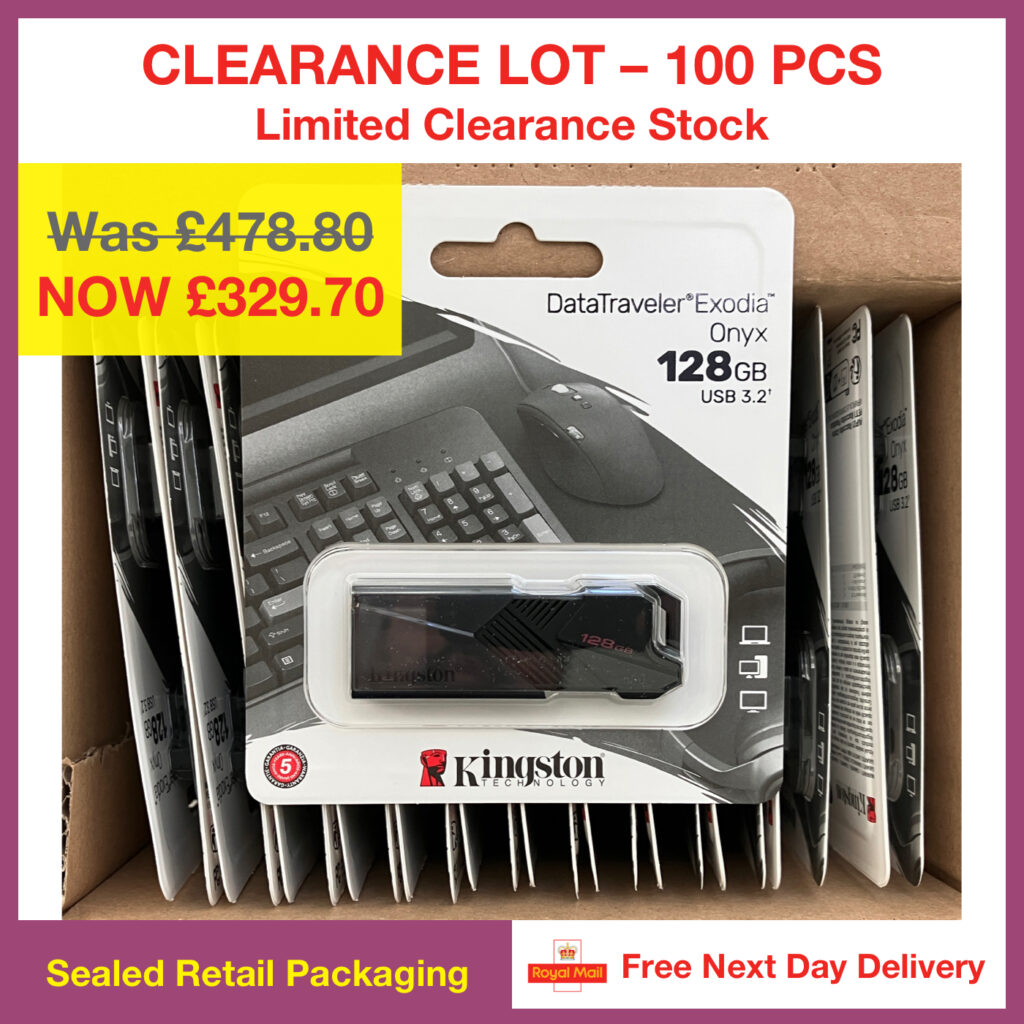 25x Kingston DataTraveler Exodia Onyx 128GB USB Flash Drive Clearance Lot