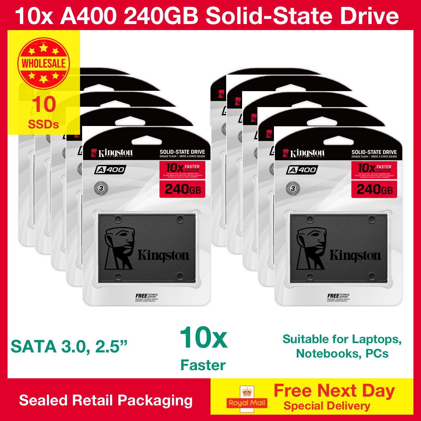 10x A400 240GB SSDs Wholesale Next Day Delivery Shop Moksha Lowest Price@1x