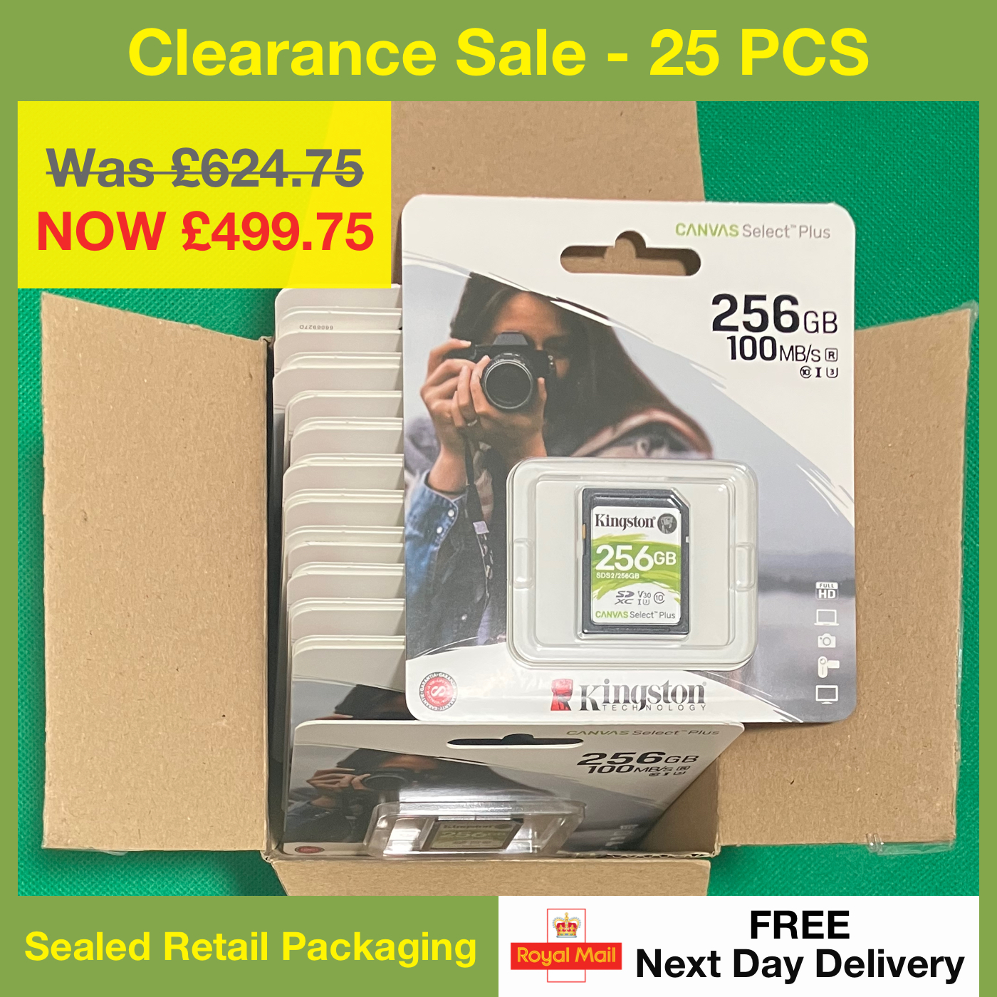 25x Canvas Select Plus 256GB SD Cards Clearance Sale - shop Moksha