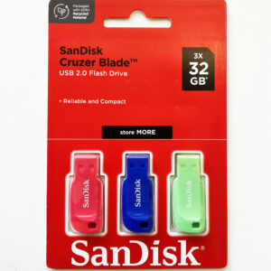 SanDisk Cruzer Blade 32GB 3-Pack USB Flash Drive 3 Pack