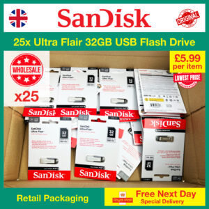 25x SanDisk Ultra Flair 32GB Flash Drives Wholesale