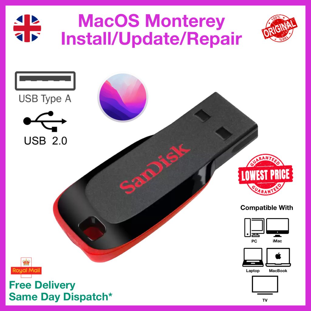 MacOS Moterey Bootable USB Drive