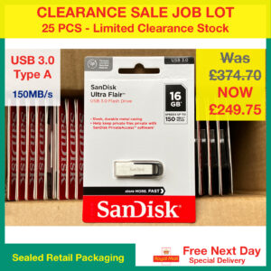 25x SanDisk Ultra Flair 16GB Flash Drives Clearance Sale Shop Moksha
